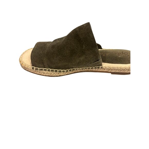 Splendid Womens Olive Green Suede Slide-On Espadrille Sandals Size 6 1/2 - Picture 5 of 16